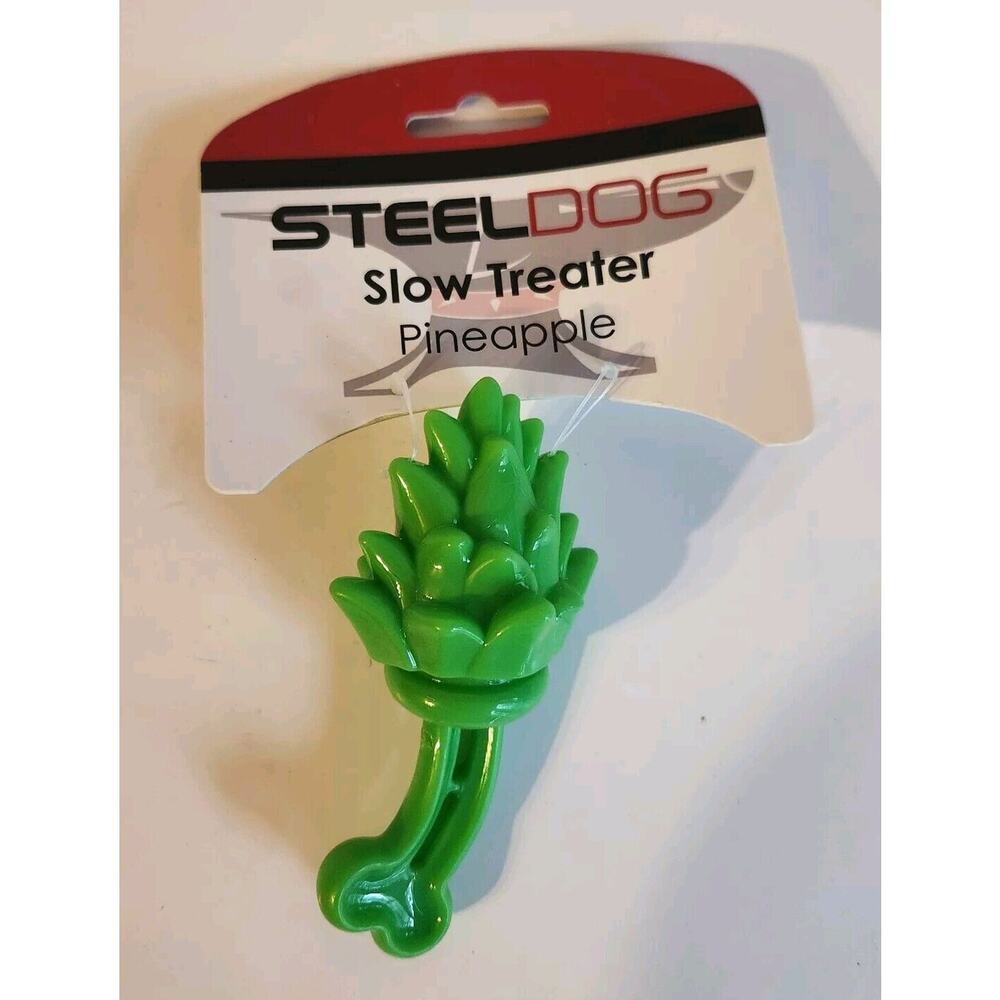 Steel Dog Slow Treater Pineapple Tough Dog Toy